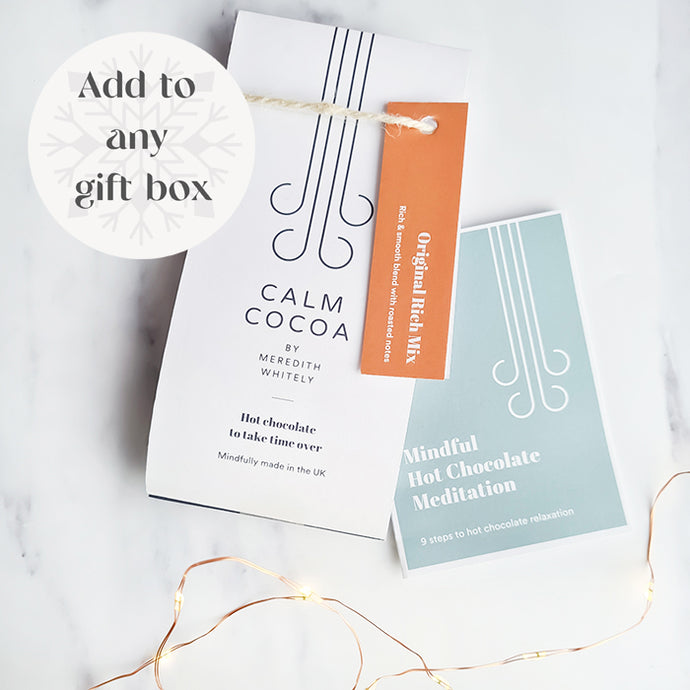 Calm Cocoa Hot Chocolate - A perfect addition to our eco-friendly gift boxes this Christmas