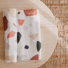 Load image into Gallery viewer, Terrazzo Swaddle Baby Blanket - Large Muslin - MAMA Edit

