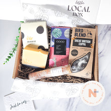 Load image into Gallery viewer, Little Local Box - Brew, Bath &amp; Me North Collection Wellbeing Gift Box
