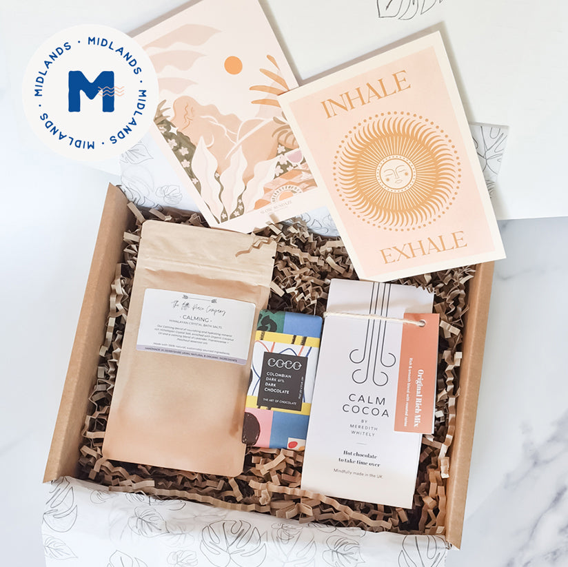 Inhale exhale wellbeing gift box - UK artisans & small businesses