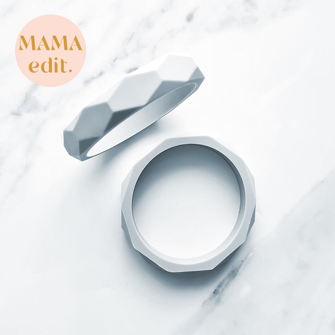 Mama Teething Bracelet - Hoxton Grey by East London Baby Co.