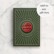 Load image into Gallery viewer, Mince pie appreciation society enamel pin badge - Christmas gift to add to any Little Local Box collection.
